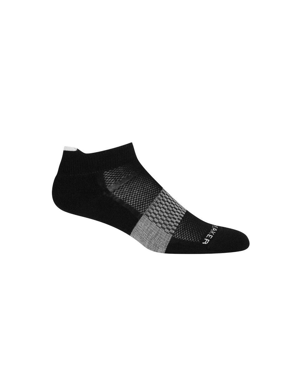 Black / Snow Women's Icebreaker Merino Multisport Light Micro Socks | USA 1445QMAZ